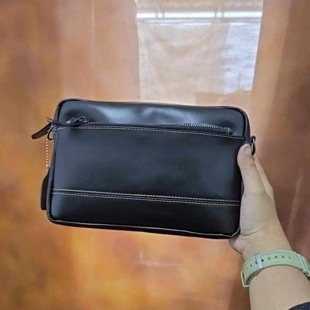 Personalized Leather Wristlet Crossbody, Full-Grain, YKK Zip, Suede Lined, Detachable Strap, Handmade Monogram