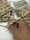 Handmade Bamboo Pens Set – Eco Friendly Indonesian Souvenir, Natural Carved Ballpoint Gift