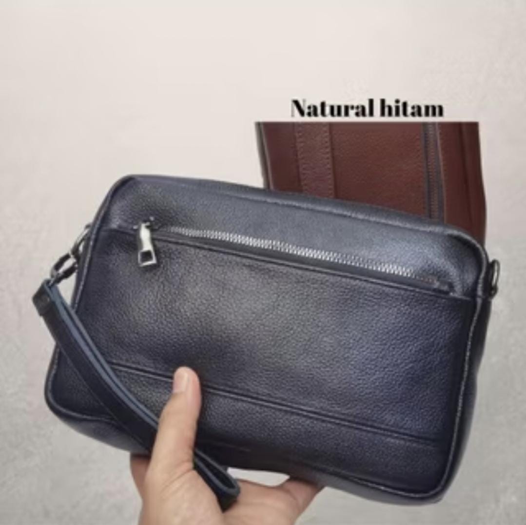 Personalized Leather Wristlet Crossbody, Full-Grain, YKK Zip, Suede Lined, Detachable Strap, Handmade Monogram