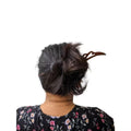 Handmade Teak Wood Hair Sticks – Indonesian Bun Pins, Natural Wooden Hair Accessories Set