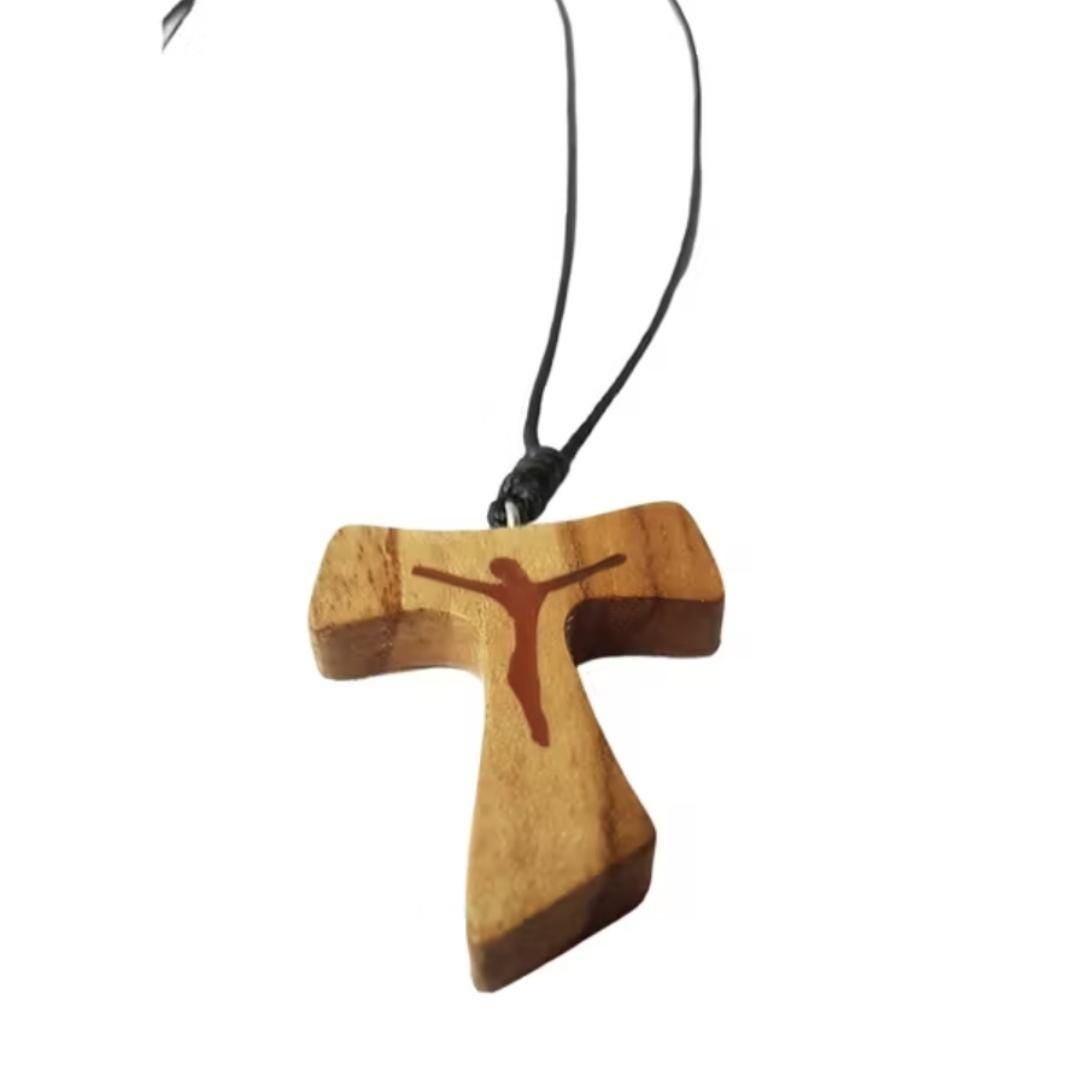 Handmade Wooden Cross Wall Decor, Teak Wood Crucifix, Christian Necklace, Religious Gift Home & Faith