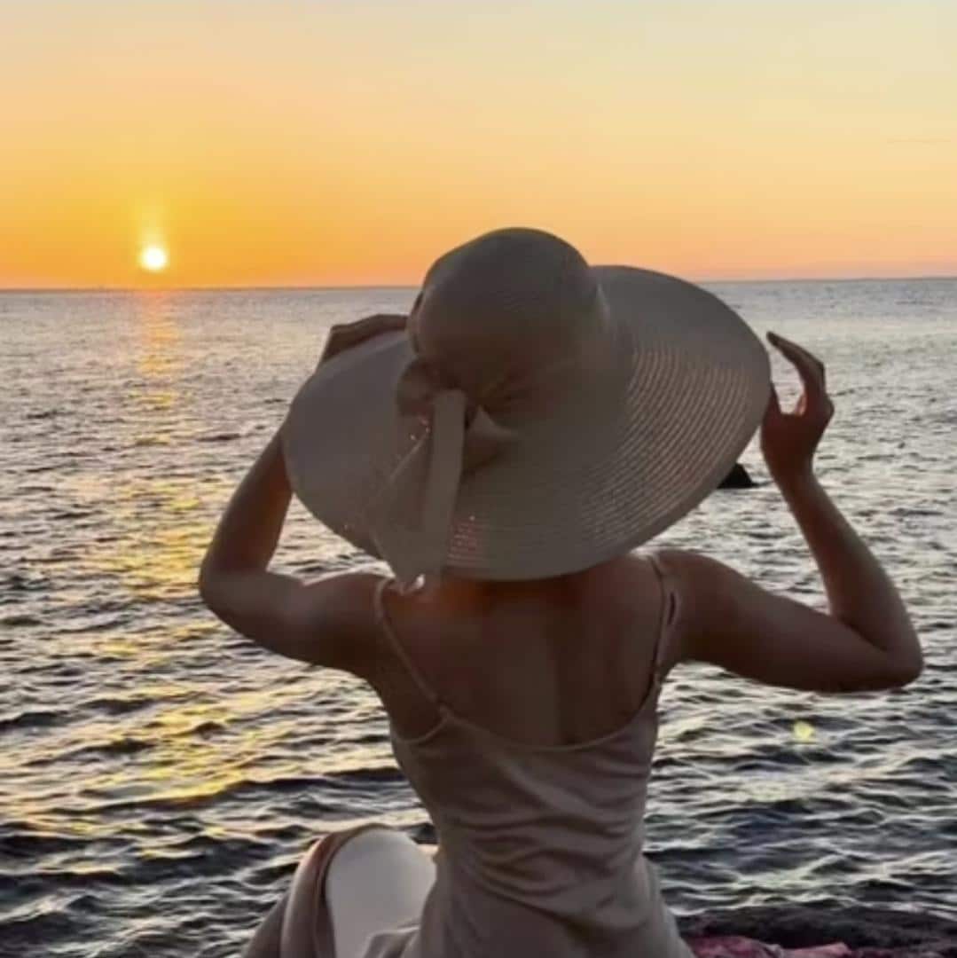 Packable Wide Brim Straw Sun Hat for Women – Foldable Beach, Travel Floppy Summer Hat