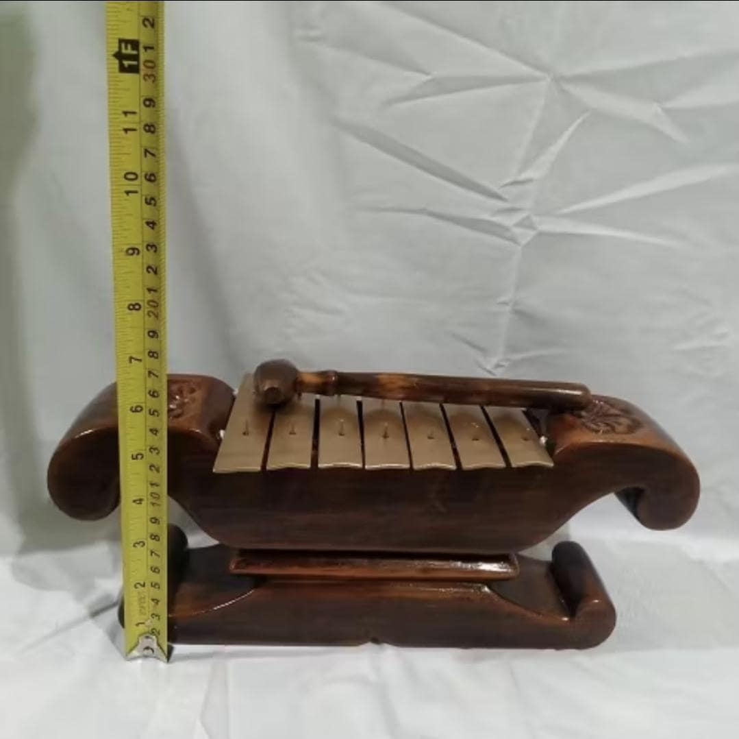 Mini Javanese Gamelan Saron | Handcrafted Playable Instrument 35cm | Traditional Indonesian Musical Collectible, Cultural Gift