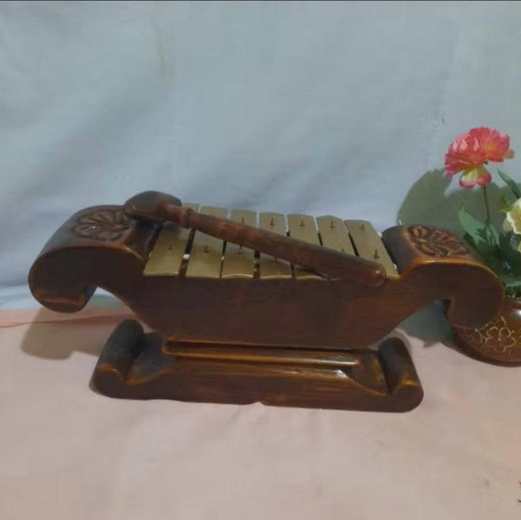 Mini Javanese Gamelan Saron | Handcrafted Playable Instrument 35cm | Traditional Indonesian Musical Collectible, Cultural Gift