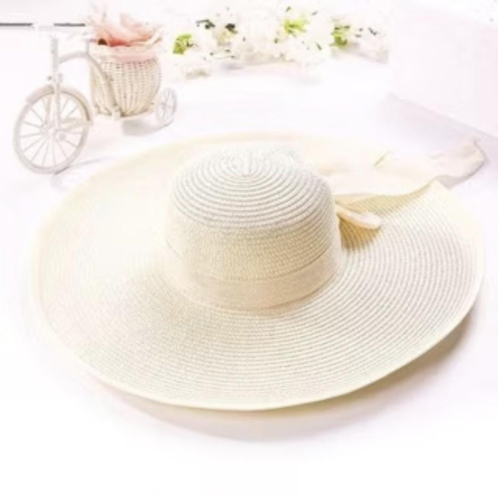 Packable Wide Brim Straw Sun Hat for Women – Foldable Beach, Travel Floppy Summer Hat