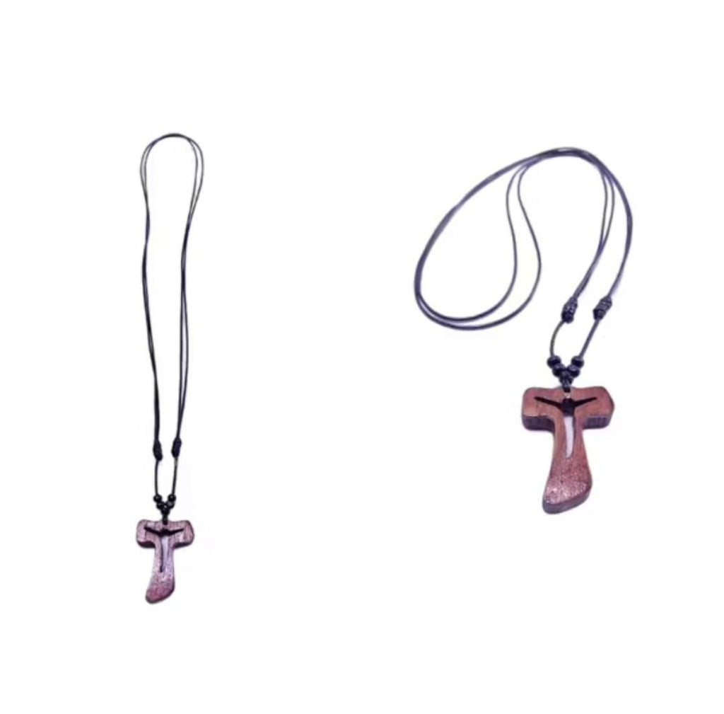 Handmade Wooden Cross Wall Decor, Teak Wood Crucifix, Christian Necklace, Religious Gift Home & Faith