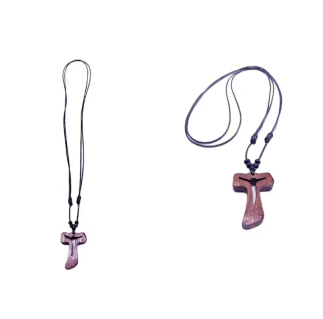 Handmade Wooden Cross Wall Decor, Teak Wood Crucifix, Christian Necklace, Religious Gift Home & Faith