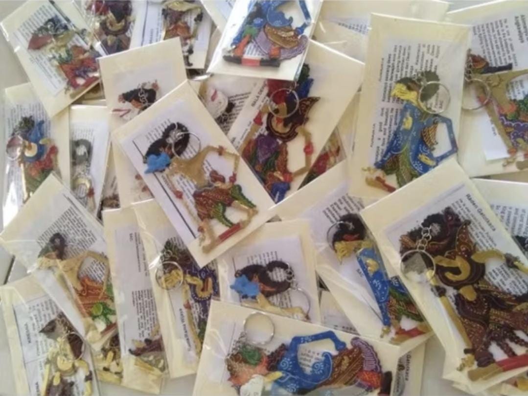 Handmade Wayang Puppet Keychain Set | Indonesian Leather Shadow Puppets | UNESCO Cultural Souvenir Gift Collectible