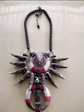 Giant Dayak Tribal Claw Necklace with Skulls | Handmade Boho Gothic Festival Ethnic Statement Jewelry