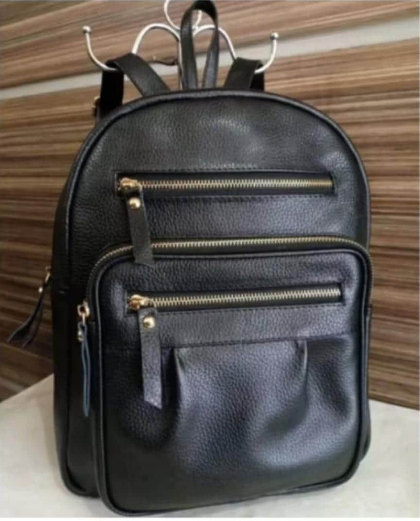 Convertible Leather Backpack Purse – Genuine Cowhide, Multi-Pocket Daypack, Travel Work Bag, Gift for Her