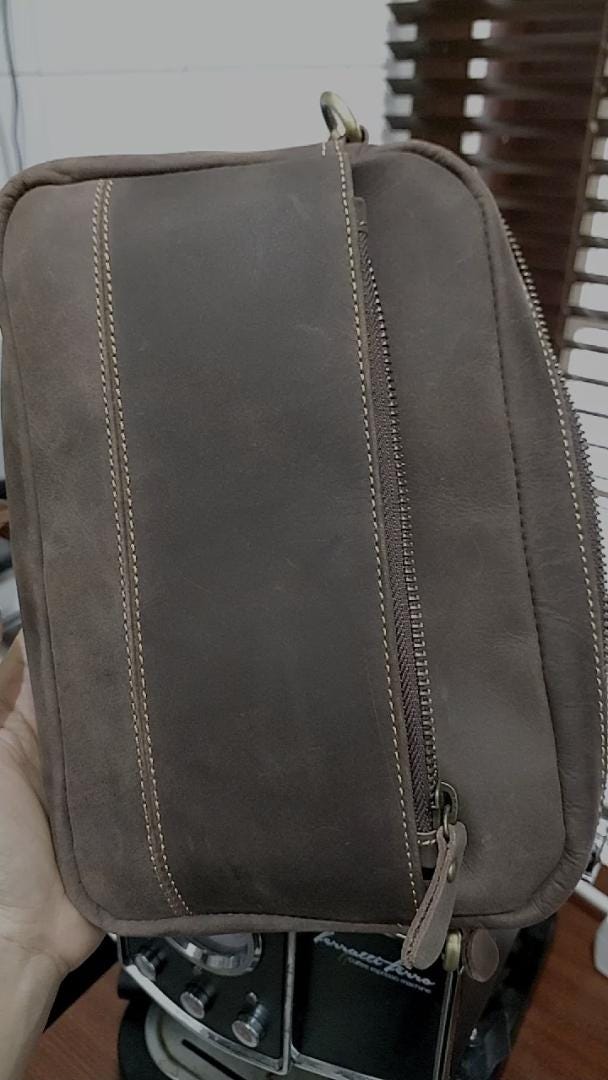 Personalized Leather Wristlet Crossbody, Full-Grain, YKK Zip, Suede Lined, Detachable Strap, Handmade Monogram