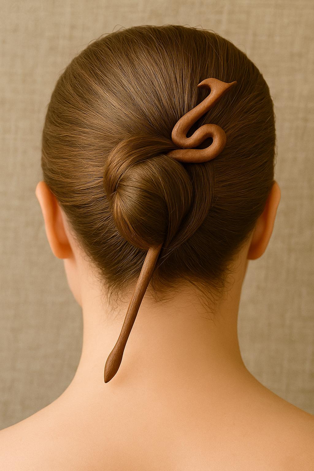 Handmade Teak Wood Hair Sticks Set | 2pcs Boho Bun Pins | Rustic Ethnic Hair Accessories