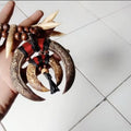 Boho Tribal Skull Claw Necklace | Resin Dayak Tusk Pendant Festival Statement Jewelry
