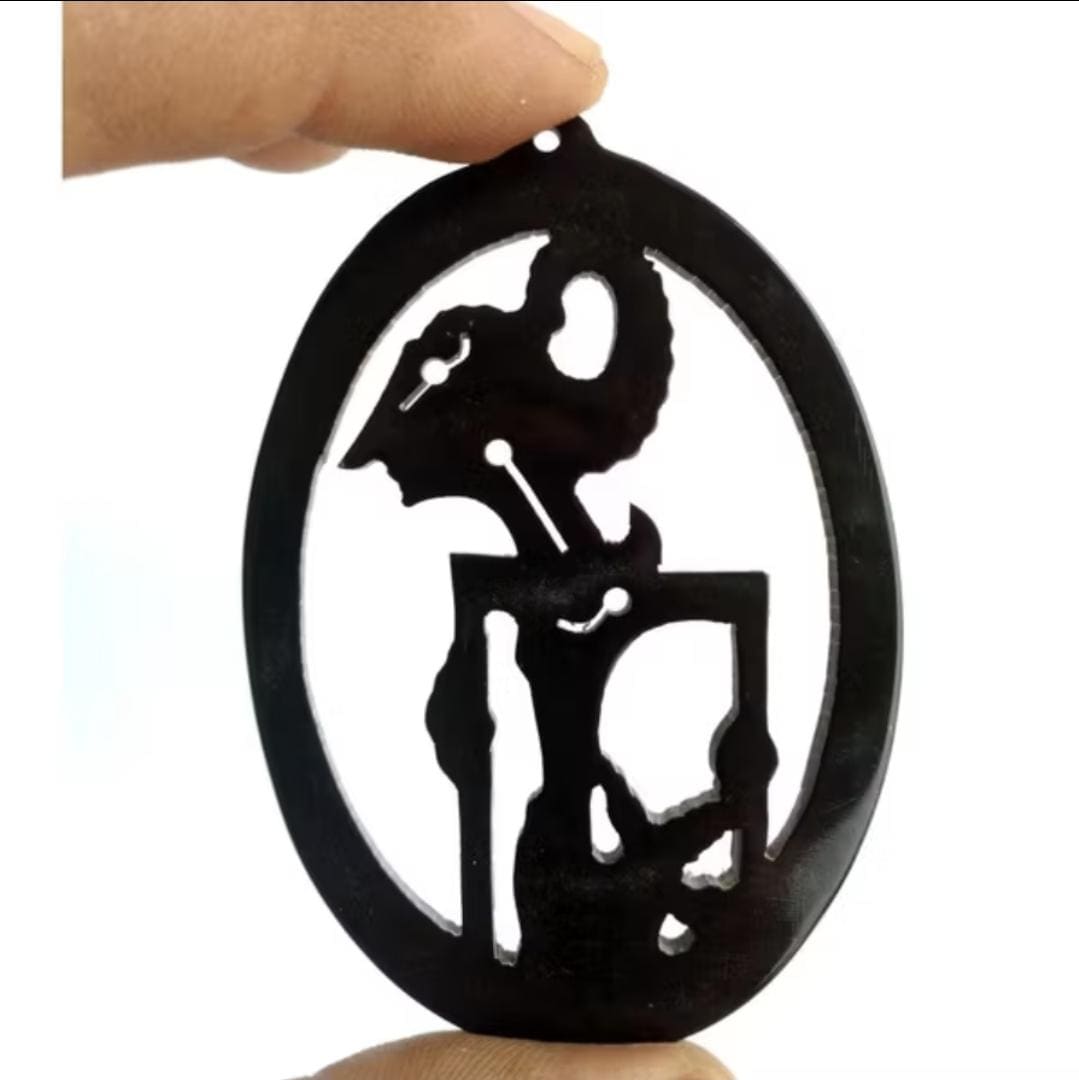 Buffalo Horn Wayang Pendant | Balinese Leak Carving | Handmade Indonesian Ethnic Charm | Pendant Only