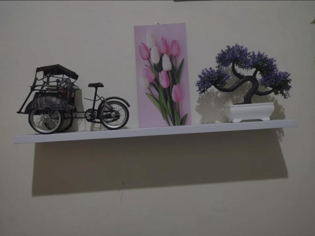 Becak Rickshaw Miniature Metal – Handmade Collectible Figurine | Indonesian Cycle Pedicab Home Desk Decor Gift